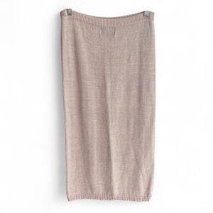 Soft pink Carole Little lurex knit skirt size M